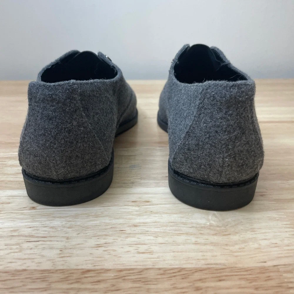 Simply Vera Vera Wang Women's Gray Felt Oxford‎ Flat Shoes Size 6.5 Medium
